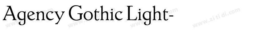 Agency Gothic Light字体转换